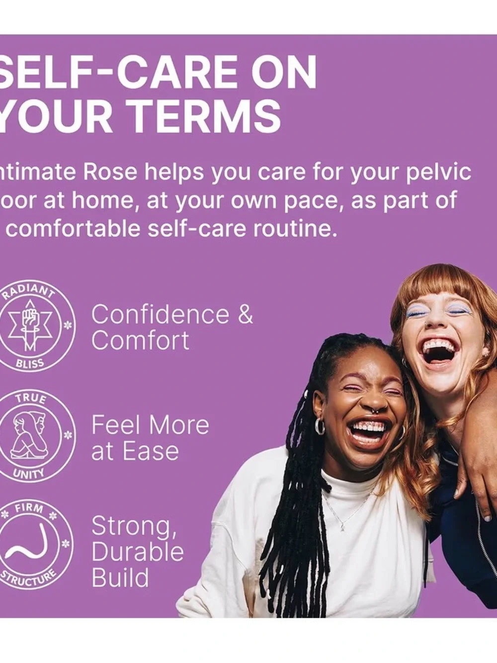 Intimate Rose Pelvic Wand - Vibrant Purple